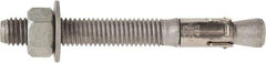 Powers Fasteners - 3/4" Diam, 3/4" Drill, 7" OAL, 1-1/2" Min Embedment Wedge Expansion Concrete Anchor - 1035 Carbon Steel, Hot Dipped Galvanized Finish, Hex Nut Head, Hex Drive, 4-5/8" Thread Length - Benchmark Tooling