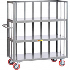 Little Giant - 3,600 Lb Capacity, 3 Shelf, 3-Sided Truck - 60" Long x 30" Wide x 57" High - Benchmark Tooling