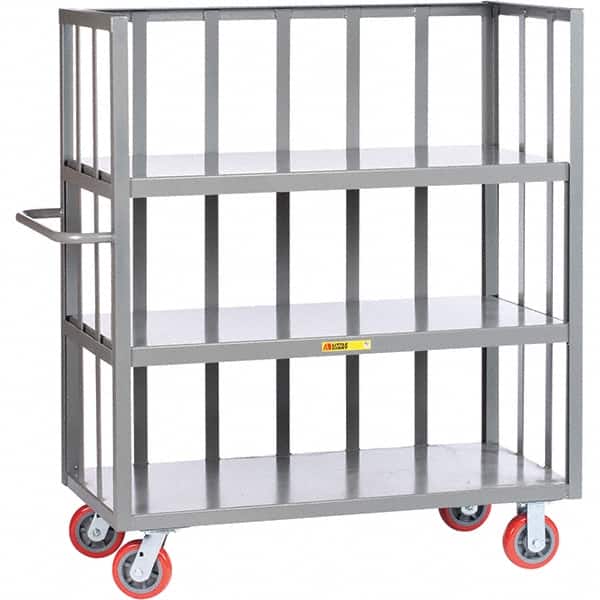 Little Giant - 3,600 Lb Capacity, 3 Shelf, 3-Sided Truck - 48" Long x 24" Wide x 57" High - Benchmark Tooling