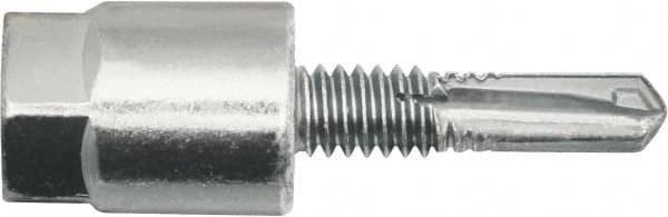 Powers Fasteners - 3/8" Zinc-Plated Steel Vertical (End Drilled) Mount Threaded Rod Anchor - 1/4" Diam x 1-1/2" Long, Hex Head, 3,675 Lb Ultimate Pullout, For Use with Steel - Benchmark Tooling