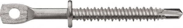 Powers Fasteners - 3/16" Zinc-Plated Steel Eyelet Mount Threaded Rod Anchor - 1/4" Diam x 3-1/4" Long, Eyelet Head, 590 Lb Ultimate Pullout, For Use with Steel - Benchmark Tooling