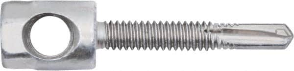 Powers Fasteners - 3/8" Zinc-Plated Steel Horizontal (Cross Drilled) Mount Threaded Rod Anchor - 1/4" Diam x 1" Long, Hex Head, 2,810 Lb Ultimate Pullout, For Use with Steel - Benchmark Tooling