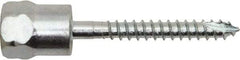 Powers Fasteners - 1/4" Zinc-Plated Steel Vertical (End Drilled) Mount Threaded Rod Anchor - 1/4" Diam x 2" Long, Hex Head, 1,510 Lb Ultimate Pullout, For Use with Wood - Benchmark Tooling