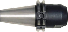 Bilz - CAT50 1-1/2" Shank Diam Taper Shank 1-1/2" Hole End Mill Holder/Adapter - 2-3/4" Nose Diam, 8" Projection, Through-Spindle, Through-Bore & DIN Flange Coolant - Exact Industrial Supply