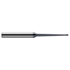 ‎Miniature End Mills - Clearance Cutters - 0.0310″ (1/32″) Cutter Diameter × 0.0470″ (3/64″) Length of Cut × 2° 1.5000″ (1-1/2″) Taper Reach Carbide Square End Mill, 2 Flutes, AlTiN Nano Coated - Exact Industrial Supply