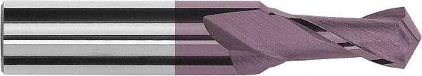 Magafor - 10mm Diam, 0.71" LOC, 2 Flute, 100° Point Angle, Solid Carbide Drill Mill - Hard'X Finish, 2-3/4" OAL, 0.71" Shank Diam - Benchmark Tooling