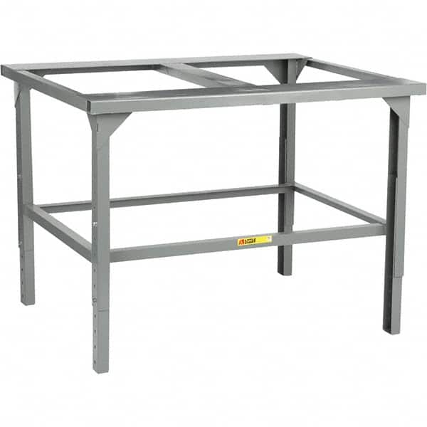 Little Giant - 43-1/2 Wide x 48" Deep x 43-1/2" High, Steel Workbench - Adjustable Height Legs - Benchmark Tooling