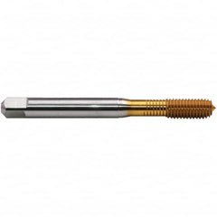 Emuge - #6-40 LK-UNF BT Bottoming Thread Forming Tap - High Speed Steel, TiN Finish, 2.205" OAL, 0.472" Thread Length, Right Hand Thread, Series BU93F300 - Benchmark Tooling