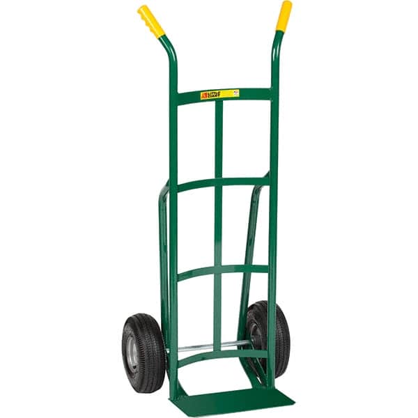 Little Giant - 800 Lb Capacity 49" OAH Hand Truck - Dual Handle, Steel, Pneumatic Wheels - Benchmark Tooling
