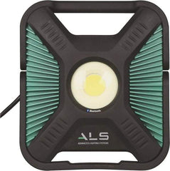 Advanced Lighting Systems - Black & Turquoise Spot Light with Bluetooth - 10,000 Lumens, Corded, LED Lamp - Benchmark Tooling