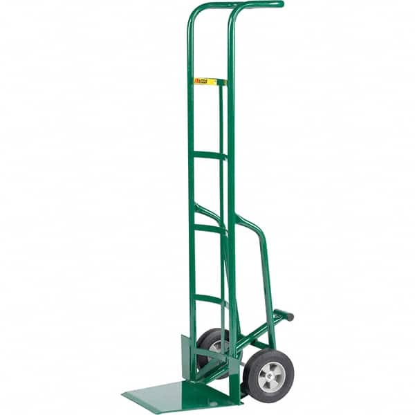 Little Giant - 800 Lb Capacity 60" OAH Hand Truck - Continuous Handle, Steel, Rubber Wheels - Benchmark Tooling