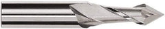 Magafor - 0.8mm Diam, 1/16" LOC, 2 Flute, 60° Point Angle, Solid Carbide Drill Mill - Bright Finish, 1-1/2" OAL, 0.118" Shank Diam - Benchmark Tooling
