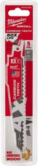 Milwaukee Tool - 6" Long x 1" Thick, Carbide Reciprocating Saw Blade - Tapered Profile, 5 TPI, Toothed Edge, Universal Shank - Benchmark Tooling