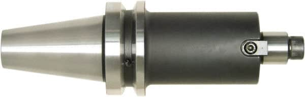 Bilz - BT40 Taper Shank 27mm Pilot Diam Shell Mill Holder - 40mm Flange to Nose End Projection, 58mm Nose Diam, M12 Lock Screw, Through-Spindle Coolant - Exact Industrial Supply