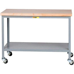 Little Giant - Mobile Work Benches Type: Butcher Block Top Length: 30 (Inch) - Benchmark Tooling