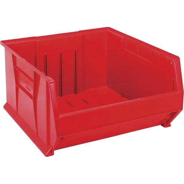 Quantum Storage - 225 Lb Load Capacity Red Polypropylene Tote Container - Stacking, 12" Long x 22-1/2" Wide x 23.9" High - Benchmark Tooling