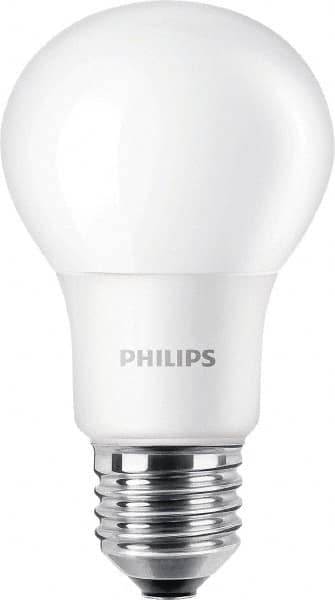 Philips - 5 Watt LED Residential/Office Medium Screw Lamp - 2,700°K Color Temp, 450 Lumens, 120 Volts, Dimmable, A19, 15,000 hr Avg Life - Benchmark Tooling