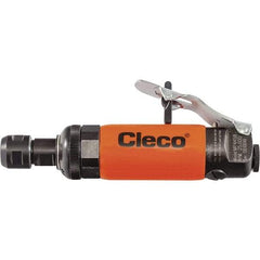 Cleco - 1/4" Collet, Straight Handle, Air Straight Die Grinder - 25,000 RPM, Front Exhaust, 23 CFM, 0.5 hp, 6.2 bar, 1/4" Inlet - Benchmark Tooling