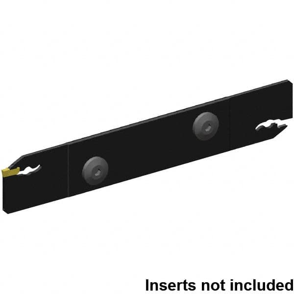 Kennametal - 32mm Blade Height, 2.4mm Blade Width, 150.25mm OAL, Neutral Cut, Double End Indexable Cut-Off Blade - 33mm Max Depth of Cut, EVBS Blade, Beyond Evolution Series - Benchmark Tooling