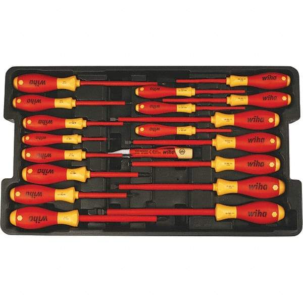 Wiha - 19 Piece Slotted, Phillips, Square & Terminal Xeno Screwdriver Set - Comes in Box - Benchmark Tooling