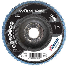 4″ Vortec Pro Abrasive Flap Disc, Angled, Phenolic Backing, 80Z, 5/8″ Arbor Hole - Benchmark Tooling