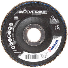 4 1/2″ - 7/8″ - 36 Grit - T29 Zirconium Wolverine Fast Cut Flap Disc - Benchmark Tooling