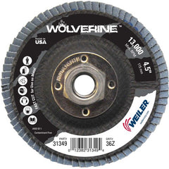 4-1/2″ Vortec Pro Abrasive Flap Disc, Angled, Phenolic Backing, 36Z, 5/8″-11 Arbor Hole - Benchmark Tooling