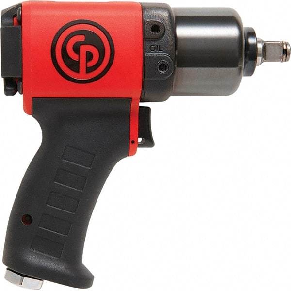 Chicago Pneumatic - 1/2" Drive, 11,500 RPM, 350 Ft/Lb Torque Impact Wrench - Pistol Grip Handle, 24.2 CFM, 90 psi, 1/4" NPT Inlet - Benchmark Tooling