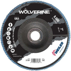 7″ Vortec Pro Abrasive Flap Disc, Angled, Phenolic Backing, 36Z, 7/8″ Arbor Hole - Benchmark Tooling