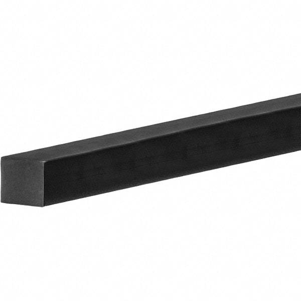 Value Collection - 5' Long, Standard Square Viton Cord - 1/2" Diam, Black - Benchmark Tooling