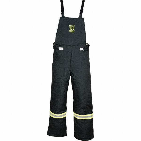 Oberon - Size 2XL, Black, Zippered with Flap, Arc Flash Bib Overall - 50" Chest, Aramid - Benchmark Tooling