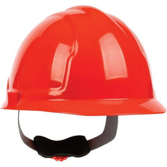 PRO-SAFE - ANSI Type I, Class E Rated, 4-Point, Ratchet Adjustment Hard Hat - Hi-Viz Orange, Standard Brim - Benchmark Tooling