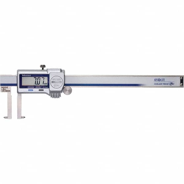 Mitutoyo - 0 to 6" Range 0.01mm Resolution, Electronic Caliper - Steel with 40mm Steel Jaws, 0.0015" Accuracy, SPC Output - Benchmark Tooling