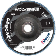 7″ Vortec Pro Abrasive Flap Disc, Flat, Phenolic Backing, 40Z, 7/8″ Arbor Hole - Benchmark Tooling