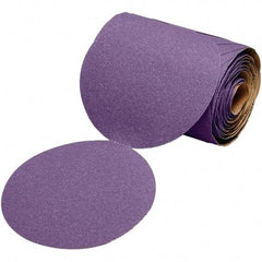 3M - 5" Diam, 400 Grit Ceramic Adhesive PSA Disc - Super Fine Grade, Purple, Polyester Backing, Flexible, 12,000 Max RPM, Use with Random Orbital Sanders - Benchmark Tooling