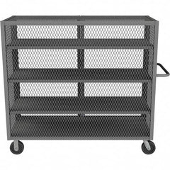 Durham - 2,000 Lb Capacity 4-Shelf Security Mesh Truck - Benchmark Tooling