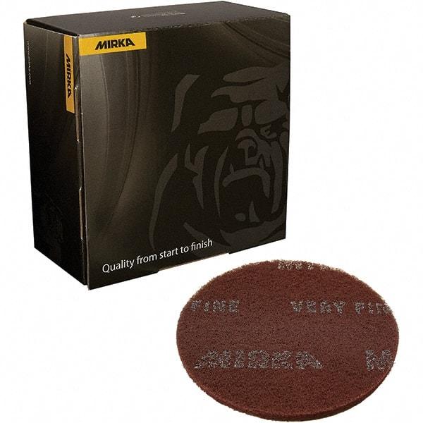 Mirka - 6" Diam, 360 Grit, Aluminum Oxide Hook & Loop Disc - Nonwoven, Nylon Backing, - Benchmark Tooling