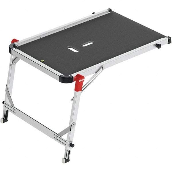 Hailo - Platform Ladder - Black/Alunimum, Use with All Ladders - Benchmark Tooling