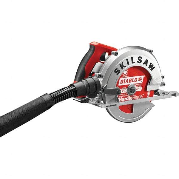 Skilsaw - 15 Amps, 7-1/4" Blade Diam, 5,300 RPM, Electric Circular Saw - 120 Volts, 10' Cord Length, 5/8" Arbor Hole, Left Blade - Benchmark Tooling