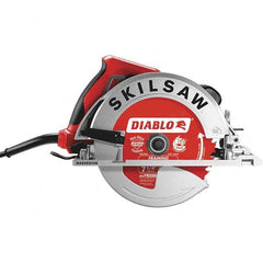 Skilsaw - 15 Amps, 7-1/4" Blade Diam, 5,300 RPM, Electric Circular Saw - 120 Volts, 10' Cord Length, 5/8" Arbor Hole, Left Blade - Benchmark Tooling