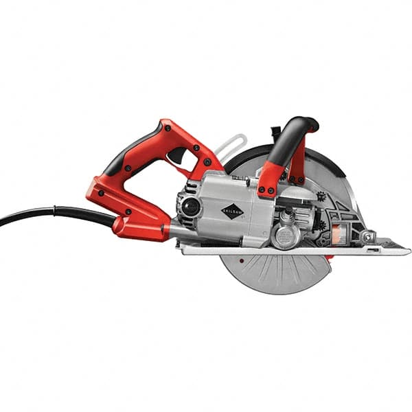 Skilsaw - 15 Amps, 8" Blade Diam, 3,900 RPM, Electric Circular Saw - 120 Volts, 8' Cord Length, 5/8" Arbor Hole, Left Blade - Benchmark Tooling