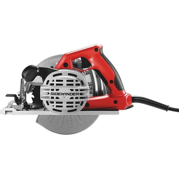 Skilsaw - 15 Amps, 7-1/4" Blade Diam, 5,300 RPM, Electric Circular Saw - 120 Volts, 10' Cord Length, 5/8" Arbor Hole, Left Blade - Benchmark Tooling