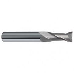 11/16 Dia. x 4 Overall Length 2-Flute Square End Solid Carbide SE End Mill-Round Shank-Center Cut-Uncoated - Benchmark Tooling