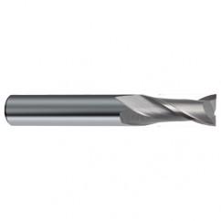 29/64 Dia. x 3 Overall Length 2-Flute Square End Solid Carbide SE End Mill-Round Shank-Center Cut-Uncoated - Benchmark Tooling