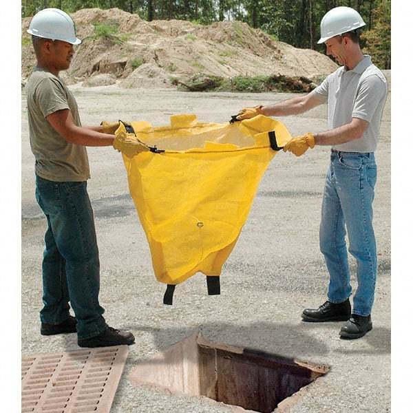 UltraTech - 4' Long x 2' Wide, Polypropylene Drain Guard - Yellow, Use for Stormwater/Construction Compliance - Benchmark Tooling