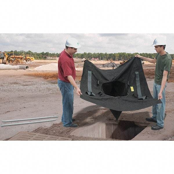 UltraTech - 5' Long x 5' Wide, Nonwoven Polypropylene Geotextile Drain Guard - Black, Use for Stormwater/Construction Compliance - Benchmark Tooling