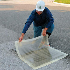 UltraTech - 4-1/2' Long x 45' Wide, Polyurethane/Mesh Drain Seal - Clear, Use for Spill Response - Benchmark Tooling