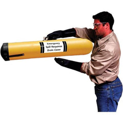 UltraTech - 39" Long x 6' Wide, Polyethylene Drain Seal - Yellow/Black, Use for Spill Response - Benchmark Tooling