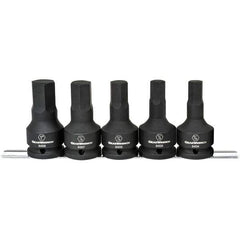 GearWrench - 5 Piece 3/4" Drive Hex Bit Socket Set - 9/16 to 1" Hex - Benchmark Tooling