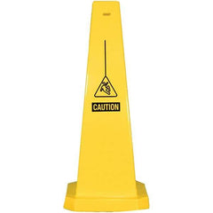 PRO-SAFE - Cone & A Frame Floor Signs Shape: Cone Type: Restroom, Janitorial & Housekeeping - Benchmark Tooling